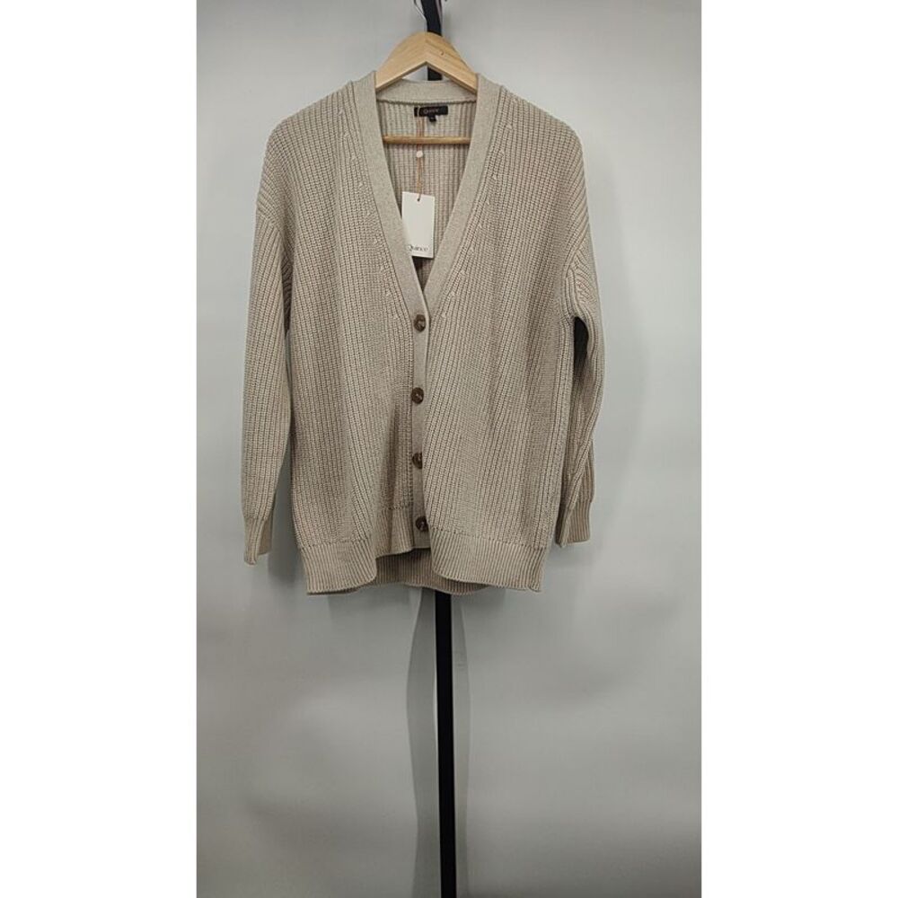 Quince Women’s Organic Cotton Oversized Cardigan - Speckled Beige